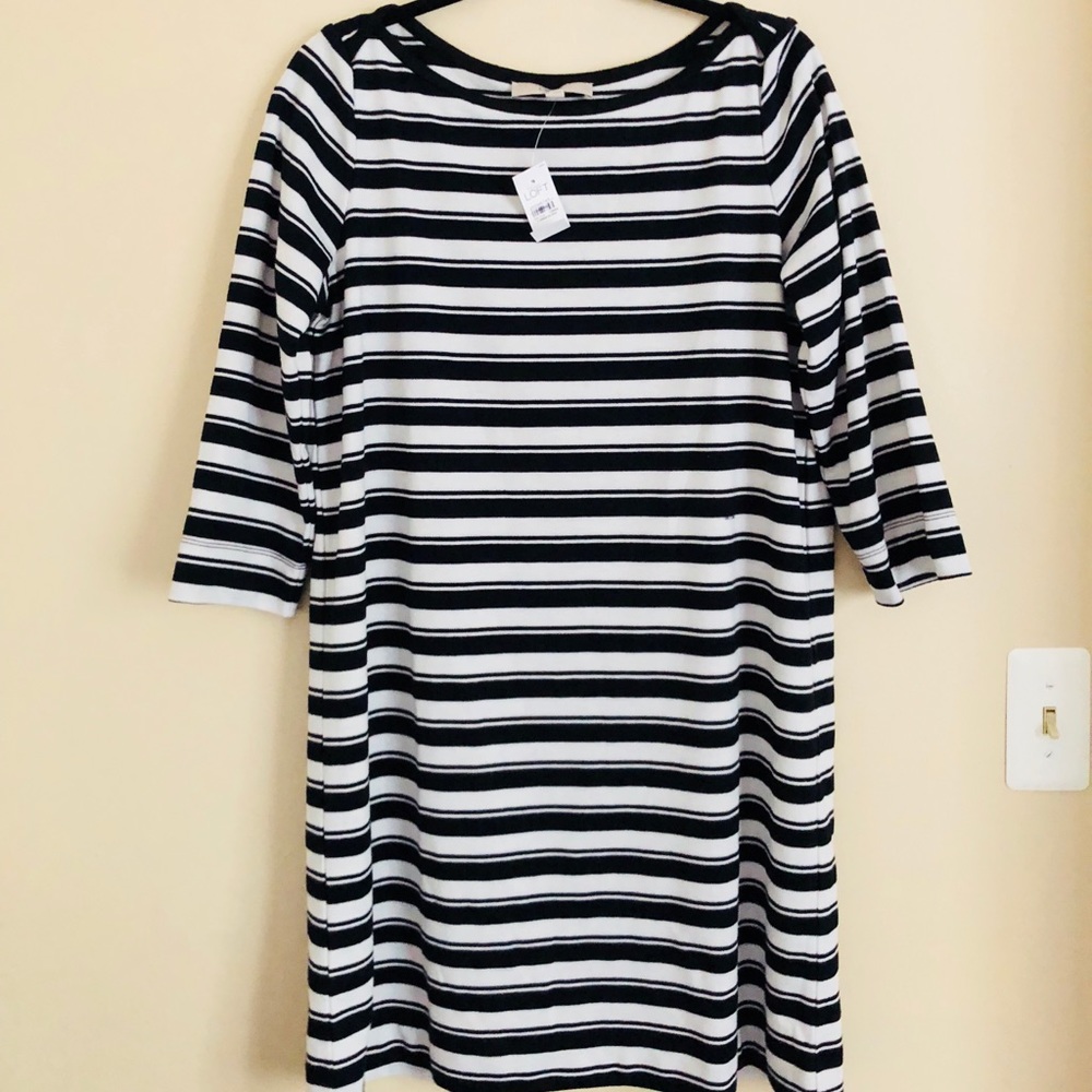 NWT Ann Taylor LOFT striped shift dress